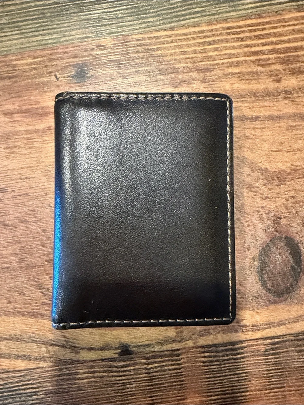 Black Leather Card & Key Holder - Minimal Men's Wallet
